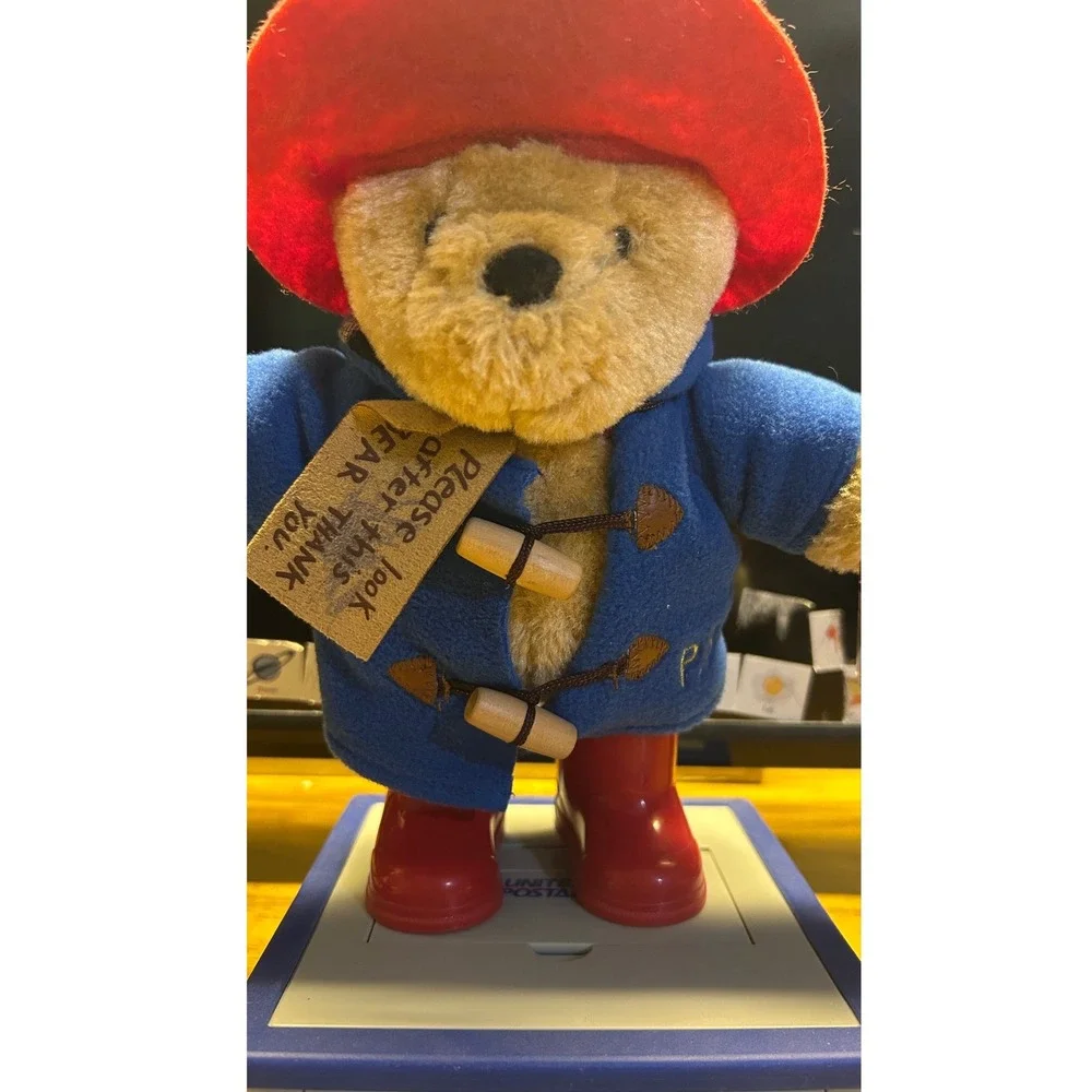 2018‎ Paddington Bear Plush Toy Blue Coat Red Boots Hat Classic Stuffed Animal